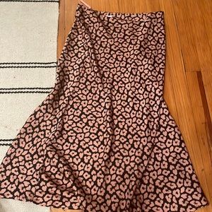 Silk midi skirt